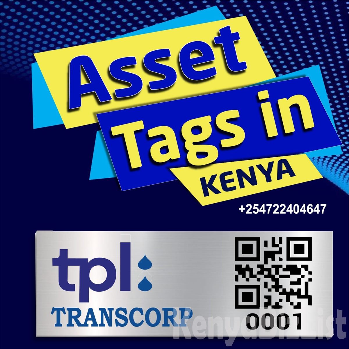 Anodised Aluminium Asset tag in Nairobi
