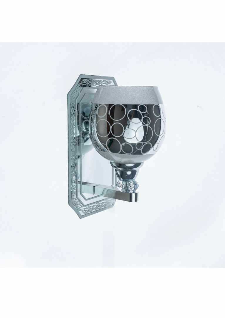 Modern Decorative Wall Light - Elegant Chrome Finish with Frosted Glass