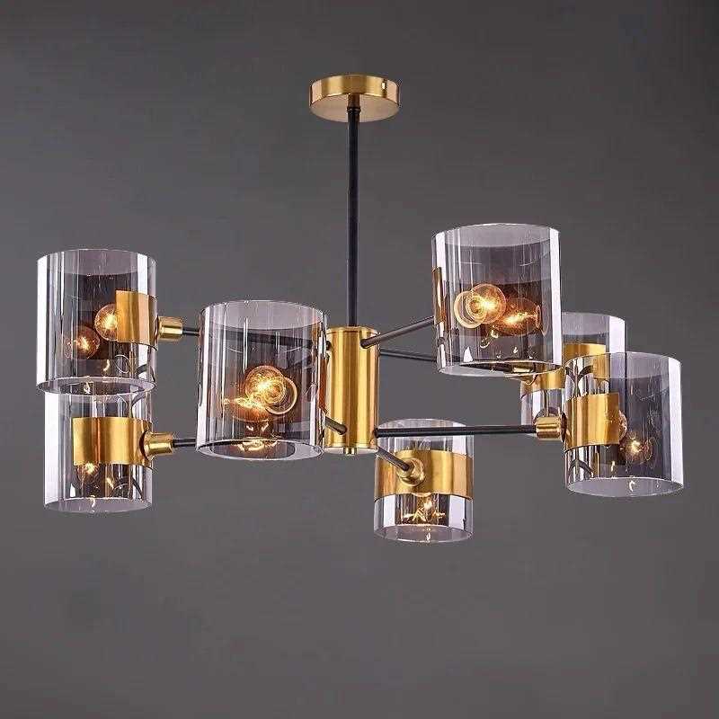 Modern 7-Light Glass & Gold Chandelier for Sale in Nairobi