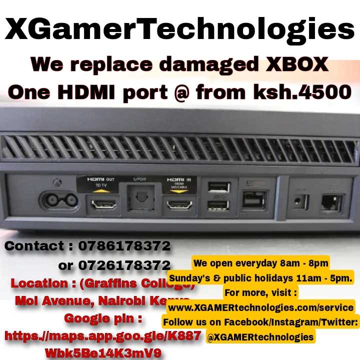 We replace damaged XBOX One HDMI port @ from ksh.4500
