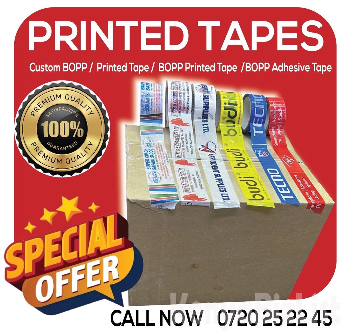 Custom Printed Tapes | Packaging, Gaffer, Masking