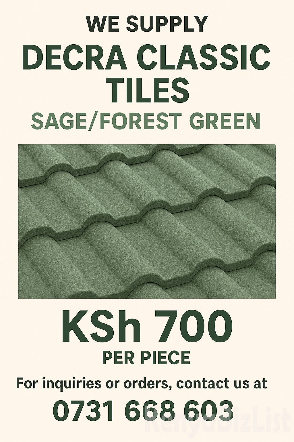 DECRA Classic Tiles – Sage/Forest Green