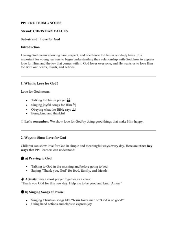 PP1 CRE Notes Term 3