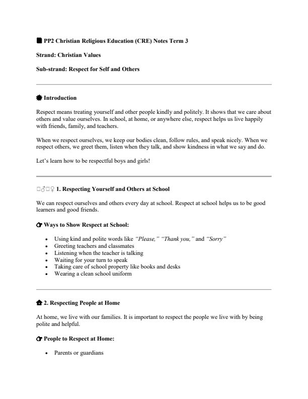 PP2 CRE Notes Term 3